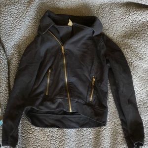Old navy black girls zip-up jacket
